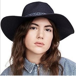 Madewell Packable Mesa Straw Hat Navy